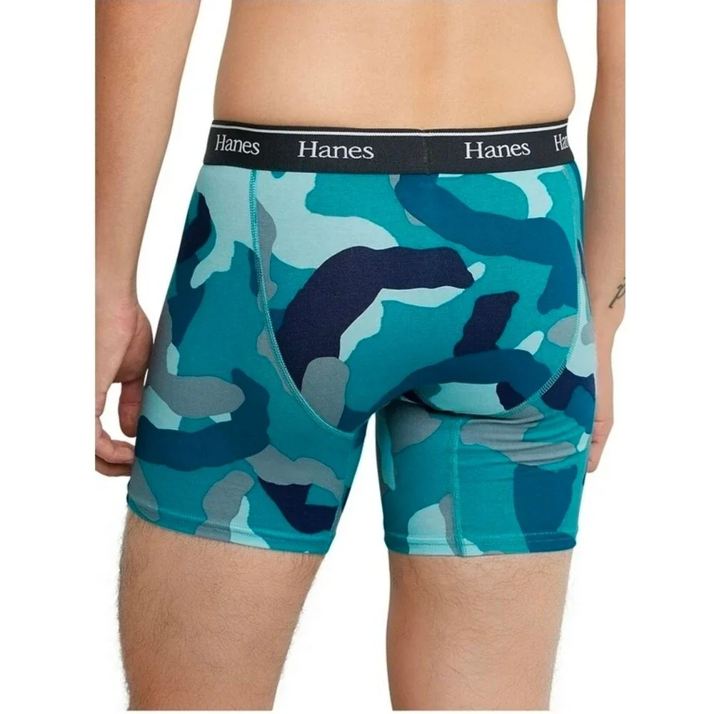 Hanes Originals 6-pack Men’s 2XL Boxer Briefs Moisture-Wicking Stretch Cotton